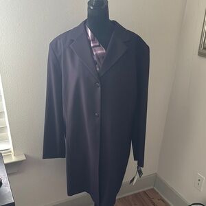 Levine Classics Larry Levine purple long blazer light coat single front Sz 20W